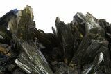 Glittering Dark-Green Vivianite Crystals - Ukraine #315599-1